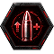 Red bullet with an arrow and a plus sign (power-up symbols), indicating increased damage and special ammo types.